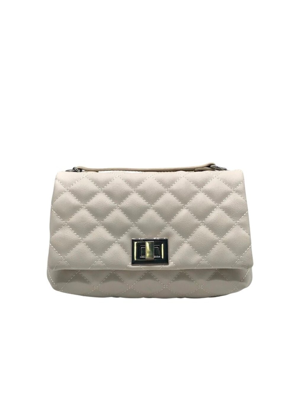 International Concepts Off-White Quilted Diamond Shoulder Bag